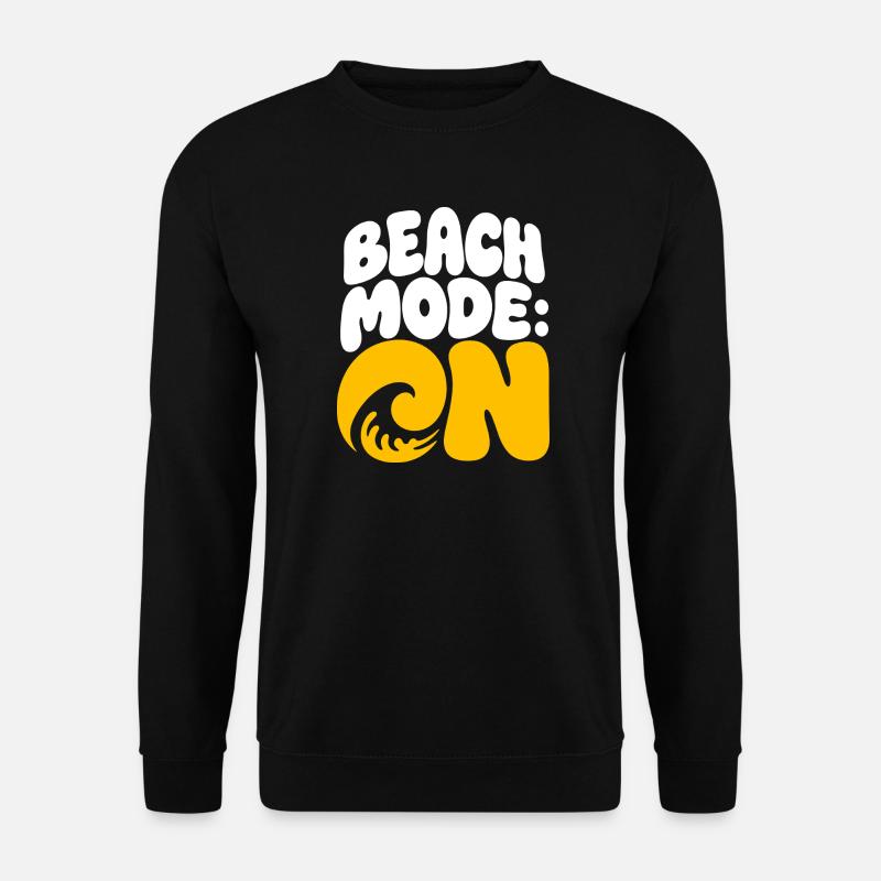 Beach Mode Summer Wave Design - Unisex Pullover - Schwarz