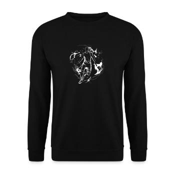 Basketballspieler - Unisex Pullover - Schwarz - Vorne - Alina (178cm) & Michal (187cm)