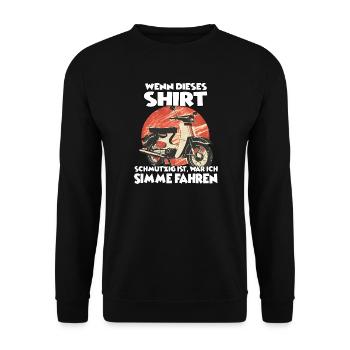 Ossi Style Bekleidung für Simson-Liebhaber & Simme - Unisex Pullover - Schwarz - Vorne - Alina (178cm) & Michal (187cm)