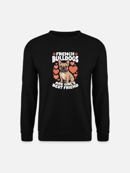 French Bulldog Frenchie Dog Breed - Unisex Sweatshirt - black