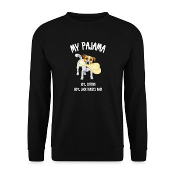 Jack Russell Pyjama-Haare - Unisex Pullover - Schwarz - Vorne - Alina (178cm) & Michal (187cm)