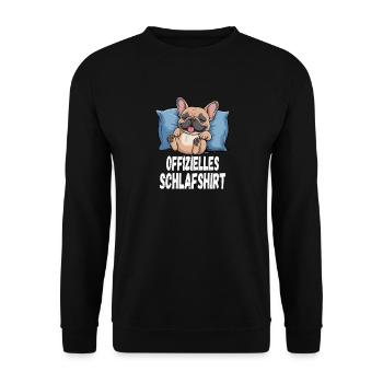  Offizielles Schlafshirt Lustige Französische - Unisex Pullover - Schwarz - Vorne - Alina (178cm) & Michal (187cm)