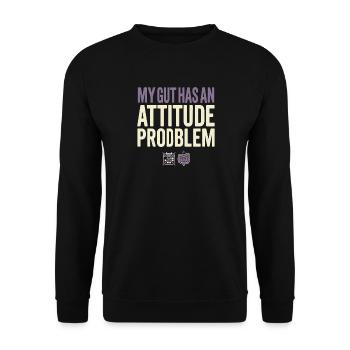 Crohn's disease, Crohn's disease, Ibd-krieger - Unisex Sweatshirt - black - Front - Alina (178cm) & Michal (187cm)