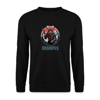 Krampus Alpine Legend Dark Christmas Demon In - Sweat-shirt Unisexe - noir - Devant - Alina (178cm) & Michal (187cm)