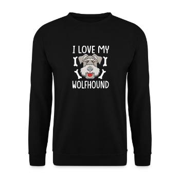 Lévrier irlandais - Sweat-shirt Unisexe - noir - Devant - Alina (178cm) & Michal (187cm)