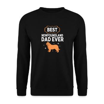 Newfoundland Dad Dad Father - Unisex Sweatshirt - black - Front - Alina (178cm) & Michal (187cm)