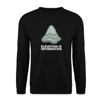 Elevation Is Information Topografische - Unisex Pullover - Schwarz - Vorne - Alina (178cm) & Michal (187cm)