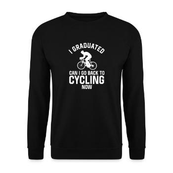 J’ai obtenu mon diplôme Puis-je retourner au vélo maintenant - Sweat-shirt Unisexe - noir - Devant - Alina (178cm) & Michal (187cm)