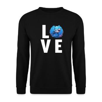 Great White Shark Great White Shark - Unisex Sweatshirt - black - Front - Alina (178cm) & Michal (187cm)