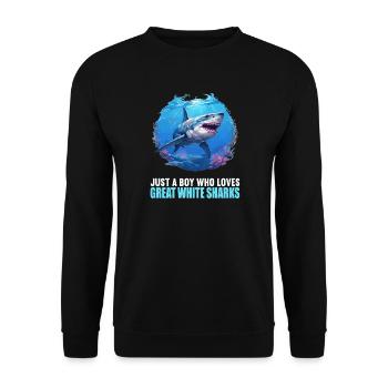 Great White Shark Great White Shark - Unisex Sweatshirt - black - Front - Alina (178cm) & Michal (187cm)