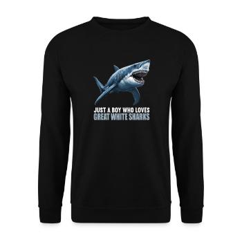 Great White Shark Great White Shark - Unisex Sweatshirt - black - Front - Alina (178cm) & Michal (187cm)