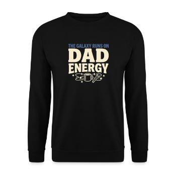 Papa de l’Espace Galaxie Meilleur Papa de la Galaxie - Sweat-shirt Unisexe - noir - Devant - Alina (178cm) & Michal (187cm)