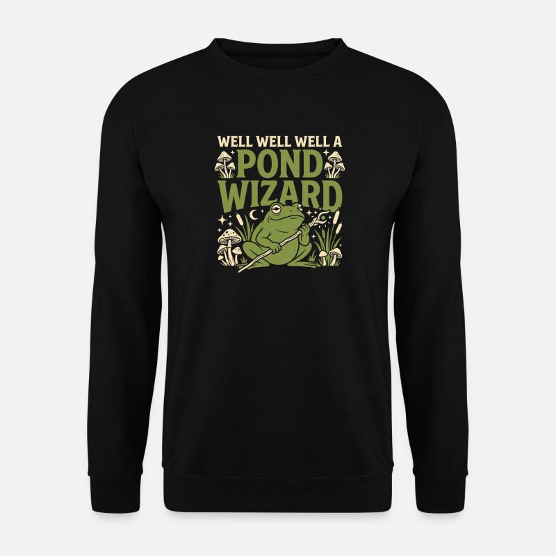 Frog Wizard Frog Magic Frog - Unisex Sweatshirt - black