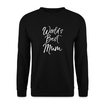 World's Best Mum - Unisex Sweatshirt - black - Front - Alina (178cm) & Michal (187cm)