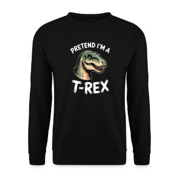 Dictions du T-Rex : Don Dinosaure Tyrannosaure - Sweat-shirt Unisexe - noir - Devant - Alina (178cm) & Michal (187cm)