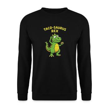 Taco Saurus Rex Foodie Hungryer Food Mexican - Sweat-shirt Unisexe - noir - Devant - Alina (178cm) & Michal (187cm)