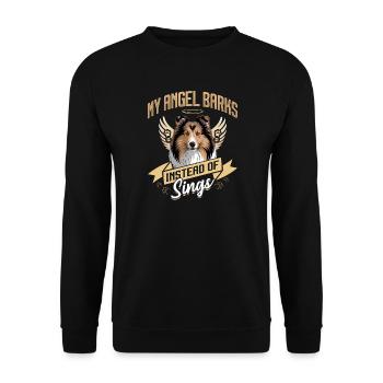 Shetland Sheepdog Sheltie Dog Breed - Unisex Sweatshirt - black - Front - Alina (178cm) & Michal (187cm)