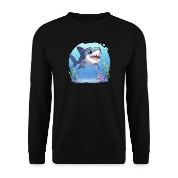Haie Hai - Unisex Pullover - Schwarz - Vorne - Alina (178cm) & Michal (187cm)