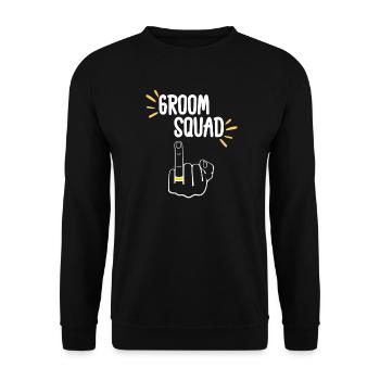 Sassy Groom Squad Matching - Unisex Sweatshirt - black - Front - Alina (178cm) & Michal (187cm)
