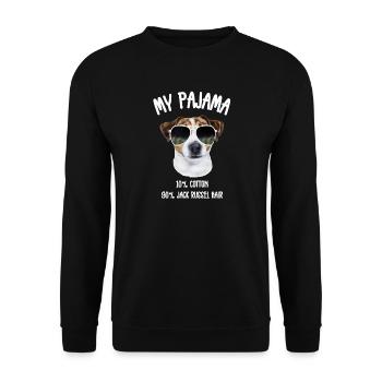 Pyjama Jack Russell - Sweat-shirt Unisexe - noir - Devant - Alina (178cm) & Michal (187cm)