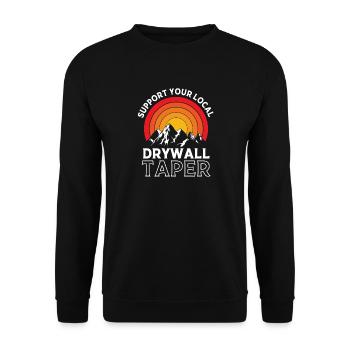 Construction site drywall assembly fitter - Unisex Sweatshirt - black - Front - Alina (178cm) & Michal (187cm)