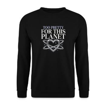 Extra Celestial Girl Alien Glam Nicht Von Diesem - Unisex Pullover - Schwarz - Vorne - Alina (178cm) & Michal (187cm)
