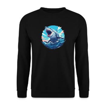 Haie Hai - Unisex Pullover - Schwarz - Vorne - Alina (178cm) & Michal (187cm)