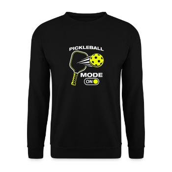 Pickleball Mode on Funny Pickleball Player - Unisex Sweatshirt - black - Front - Alina (178cm) & Michal (187cm)