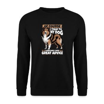 Shetland Sheepdog Sheltie Dog Breed - Unisex Sweatshirt - black - Front - Alina (178cm) & Michal (187cm)