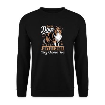 Shetland Sheepdog Sheltie Dog Breed - Unisex Sweatshirt - black - Front - Alina (178cm) & Michal (187cm)