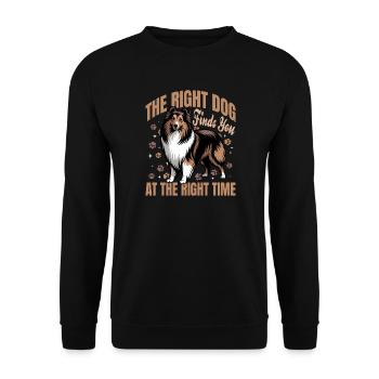 Shetland Sheepdog Sheltie Dog Breed - Unisex Sweatshirt - black - Front - Alina (178cm) & Michal (187cm)