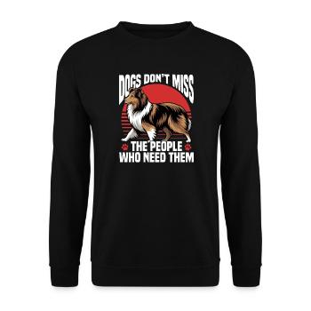 Shetland Sheepdog Sheltie Dog Breed - Unisex Sweatshirt - black - Front - Alina (178cm) & Michal (187cm)