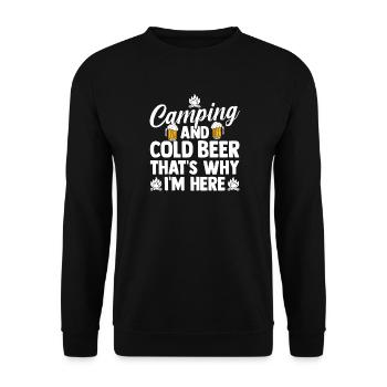 Camping Beer Camp Life Forest Camper - Unisex Pullover - Schwarz - Vorne - Alina (178cm) & Michal (187cm)