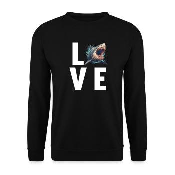 Haie Hai - Unisex Pullover - Schwarz - Vorne - Alina (178cm) & Michal (187cm)