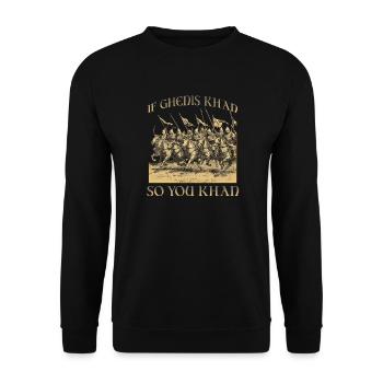 The Golden Horde 1225 Mongol Empire Genghis Khan - Unisex Sweatshirt - black - Front - Alina (178cm) & Michal (187cm)