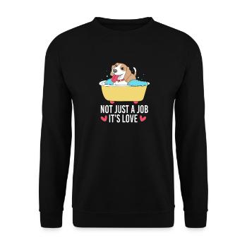 Hundefriseur - Unisex Pullover - Schwarz - Vorne - Alina (178cm) & Michal (187cm)