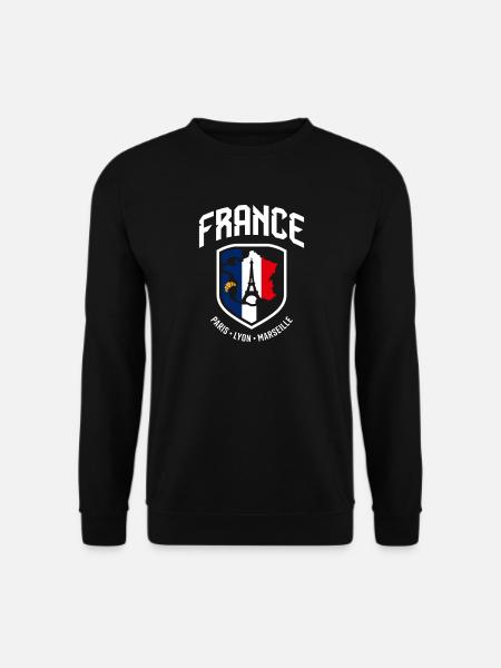 Blason France Paris Lyon Marseille - Sweat-shirt Unisexe - noir