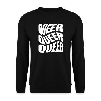 -2026-_LGBTQ_Queer_Queer_Queer_1 - Unisex Pullover - Schwarz - Vorne - Alina (178cm) & Michal (187cm)