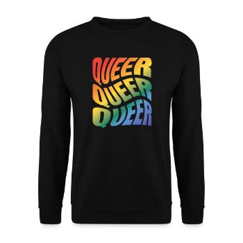 -2026-_LGBTQ_Queer_Queer_Queer_5 - Unisex Pullover - Schwarz - Vorne - Alina (178cm) & Michal (187cm)