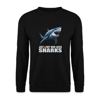Requins Requin - Sweat-shirt Unisexe - noir - Devant - Alina (178cm) & Michal (187cm)