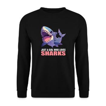 Requins Requin - Sweat-shirt Unisexe - noir - Devant - Alina (178cm) & Michal (187cm)