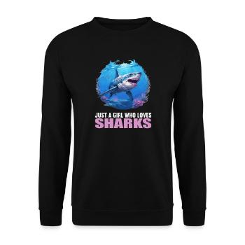 Requins Requin - Sweat-shirt Unisexe - noir - Devant - Alina (178cm) & Michal (187cm)