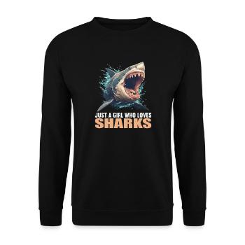 Requins Requin - Sweat-shirt Unisexe - noir - Devant - Alina (178cm) & Michal (187cm)