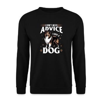 Shetland Sheepdog Sheltie Dog Breed - Unisex Sweatshirt - black - Front - Alina (178cm) & Michal (187cm)