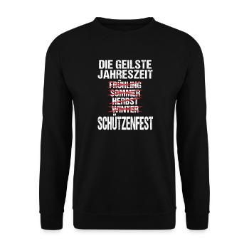 Geilste Jahreszeit Schützenfest - Unisex Pullover - Schwarz - Vorne - Alina (178cm) & Michal (187cm)
