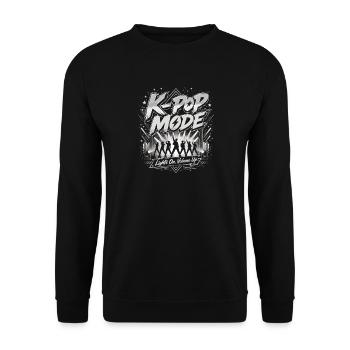 Motif de concert de mode K-Pop - Sweat-shirt Unisexe - noir - Devant - Alina (178cm) & Michal (187cm)