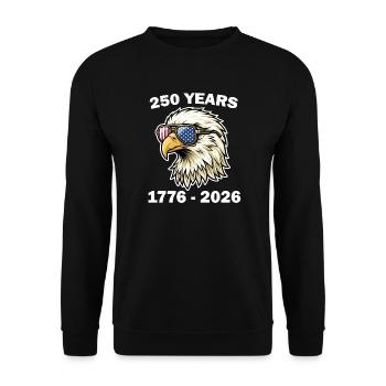 USA 250th Eagle Design - Unisex Sweatshirt - black - Front - Alina (178cm) & Michal (187cm)