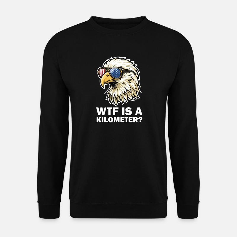 American Eagle Flag Goggles - Unisex Sweatshirt - black