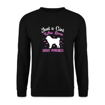 Chien des Pyrénées - Sweat-shirt Unisexe - noir - Devant - Alina (178cm) & Michal (187cm)