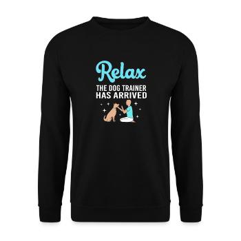 Dog trainer - Unisex Sweatshirt - black - Front - Alina (178cm) & Michal (187cm)
